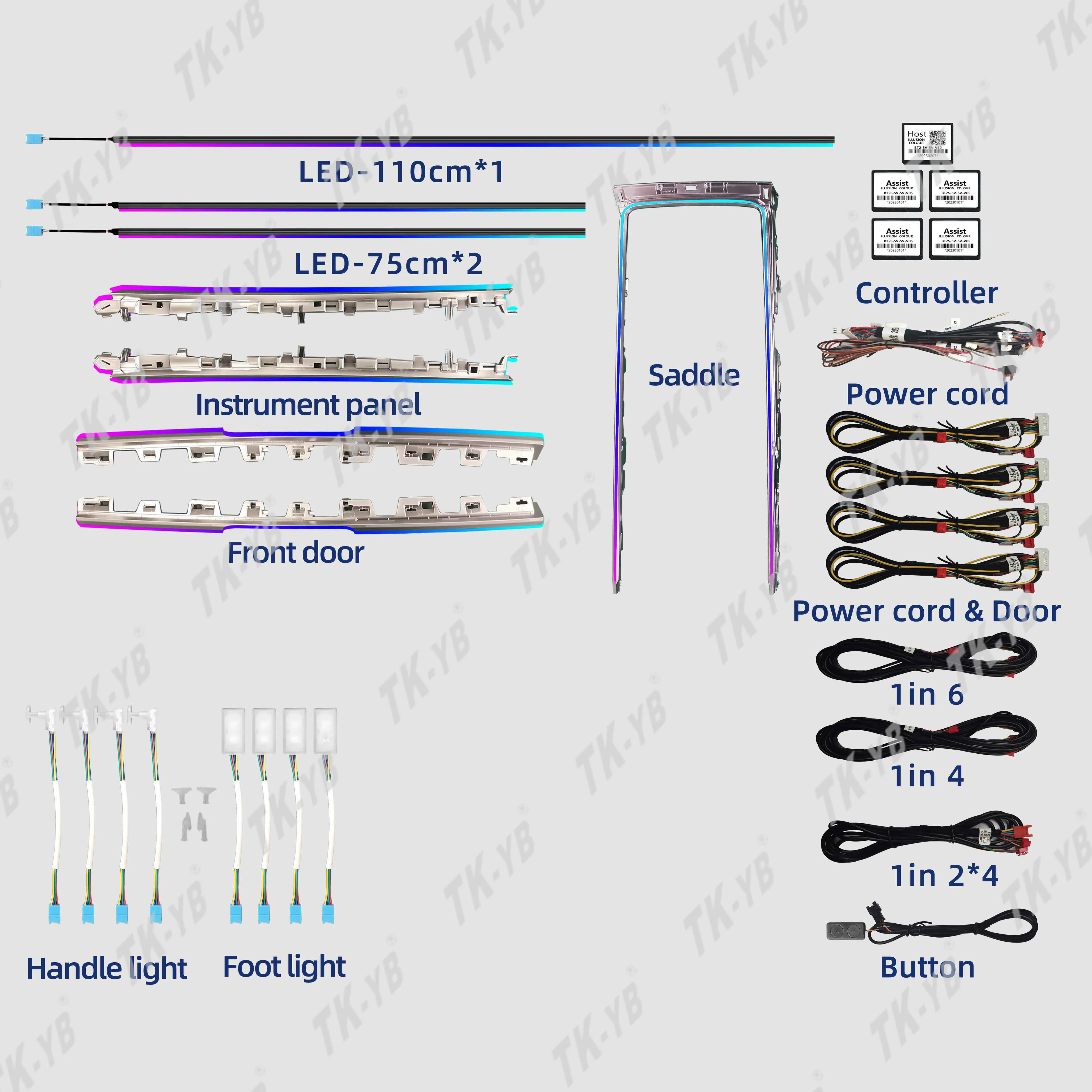 Xe môi trường xung quanh ánh sáng cho Tesla mô hình 3/Y môi trường xung quanh ánh sáng môi trường xung quanh ánh sáng Led Xe RGB LED Strip