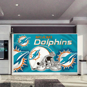 Vendita calda personalizzata per NFL Miami <span class=keywords><strong>delfini</strong></span> bandiera di calcio banner stampa digitale disegni di squadra per uso automobilistico - Product Image 2