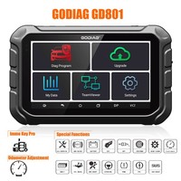 Programmeur de clés auto 2026 multifonctionnel GODIAG GD801 pour toutes clés perdues, programmation ABS EPB TPMS EEP ROM/ECU, analyseur de moteur