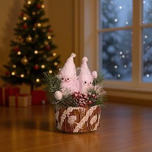 Homeera Christmas Decoration Fabric Snowman Set Tabletop Indoor Ornament 40 Pieces Box Lightweight Easy Installation - Product Image 2