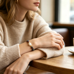 <span class=keywords><strong>Bracciale</strong></span> Boho <span class=keywords><strong>in</strong></span> Pietra Naturale per Donna, Gioiello con Catene <span class=keywords><strong>in</strong></span> Acciaio Inossidabile, <span class=keywords><strong>Bracciale</strong></span> Regolabile Intrecciato a Mano con <span class=keywords><strong>Perle</strong></span>, Regalo - Product Image 3