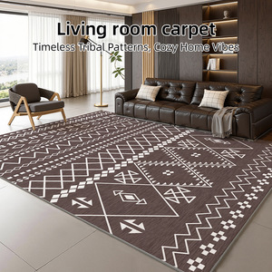 Alfombra rectangular Kilim con diseño de código, lavable a máquina, impermeable y resistente a las manchas, para sala de estar, dormitorio, hogar, estudio. - Product Image 3