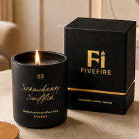 Bougie parfumée de luxe, ensemble de bougies parfumées haut de gamme et coffret cadeau de bougies |   Bougie parfumée en verre à la cire de soja pour cadeaux élégants