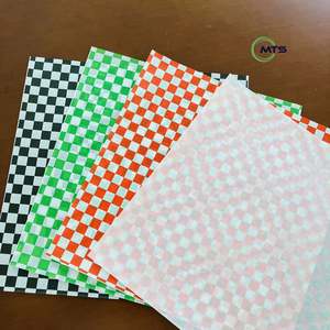 Papier alimentaire anti-graisse enduit de silicone imprimé sur mesure, simple face, pour hamburger, sandwich, pizza, shawarma, lait, gelée - Product Image 4