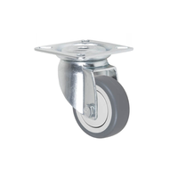 Roue pivotante avec frein en TPR et PP pour chaise de bureau, chariot, roulement à billes unique avec protections filetées