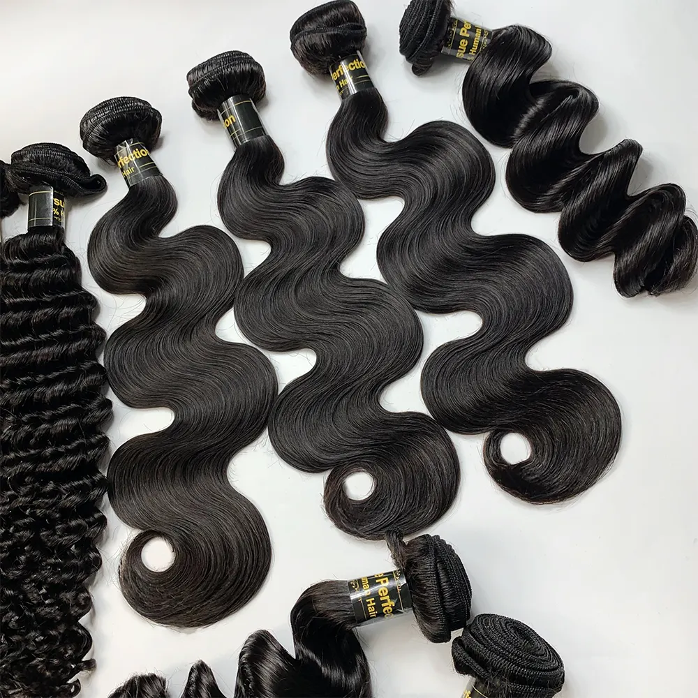 Groothandel Remy Body Wave Cuticula Uitgelijnd Rauw Indian Hair Weave Zacht Human Hair Extension Black Women Raw Vietnamese Hair Weave