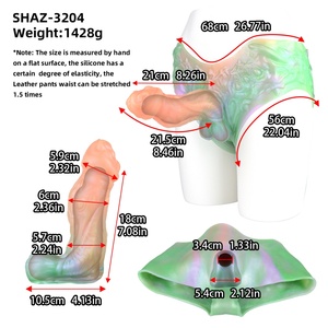 Dildo réaliste fantaisie, pantalon-harnais creux monstre, manchon de pénis en silicone souple et élastique, dildo sexuel, jouet sexuel pour adultes lesbiennes, vente en gros - Product Image 2