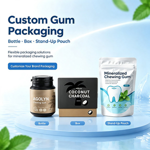 Goma de Mascar Remineralizante Sin Azúcar con Xilitol en Forma de Cubo, Sabor Dulce, Caramelo para Refrescar el Aliento, Paquete OEM - Product Image 4