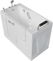 Baignoire d'angle autoportante en acrylique avec porte à ouverture extérieure pour personnes âgées, vente chaude