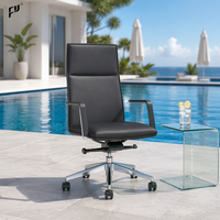 Fauteuil de bureau exécutif FURICCO en cuir PU avec fonctions réglables, mousse haute densité, structure en aluminium, design moderne pour les projets