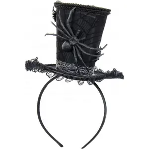 Mini Aranha Preta Chapeleiro Louco Headband