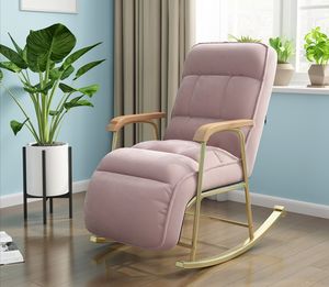 Fauteuil de salon moderne et élégant, fauteuil individuel en tissu velours brun, fauteuil individuel - Product Image 1