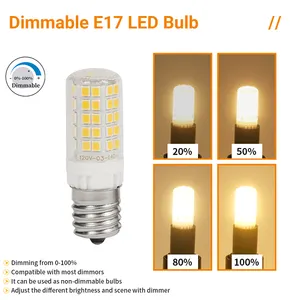 गर्म बिक्री Dimmable चीन E17 5w 120v 600lm कोई झिलमिलाहट मिट्टी + पीसी प्रकाश