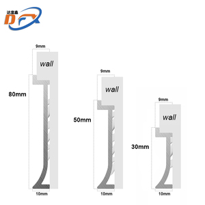 Ván chân tường của nhà sản xuất ván sàn ván chân tường có thể tái chế 3cm cao Hợp kim nhôm ván chân tường cho văn phòng khách sạn và biệt thự - Product Image 5