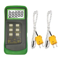 Sonde de température bimétallique de type K, testeur de température de surface, thermomètre double canal, IP43, plastique, OEM, ODM