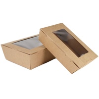 Biologisch abbaubare beschichtete Papier ordner Fast Food Take Out Container mit PE-Liner für Nudel-und Salat verpackungen