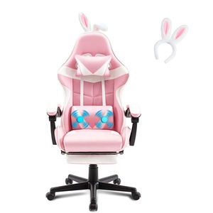 Sillín de asiento de espuma gruesa de 8 cm de cuero de Pvc <span class=keywords><strong>azul</strong></span> Ca, sillón reclinable ergonómico <span class=keywords><strong>Racer</strong></span> E-Sports, sillas de escritorio para ordenador, hace que los juegos sean cómodos - Product Image 5