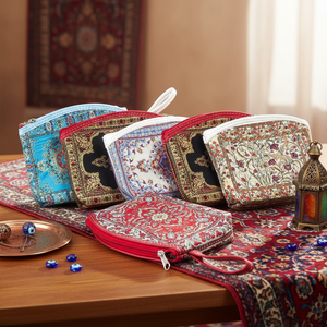 D Model Make Up Bag & <b>Case</b> With Woven Fabric Like Turkish Carpet - Product Image 3