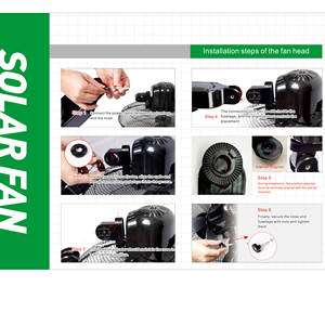 พัดลมโซลาร์สีขาวแบบตั้งพื้น พร้อมแผงโซลาร์ 450x350 มม. ขนาด 16 นิ้ว 3 ระดับความเร็ว แบตเตอรี่ลิเธียม รับประกัน 1 ปี ไนจีเรีย PLASIC 15 กิโลวัตต์ - Product Image 4