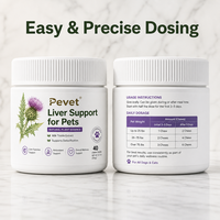 Pevet Premium – Complément Détoxifiant pour Foie des Animaux, Friandises Tendres au Chardon-Marie pour Chiens et Chats – Fabrication OEM Marque Privée