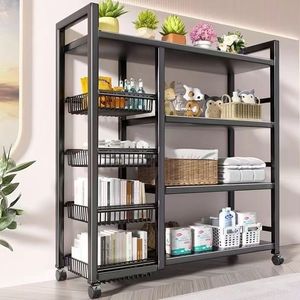 Étagère de rangement moderne <span class=keywords><strong>pour</strong></span> micro-ondes, multi-niveaux, au sol, <span class=keywords><strong>pour</strong></span> cuisine, avec design peint, <span class=keywords><strong>pour</strong></span> le rangement des aliments - Product Image 2