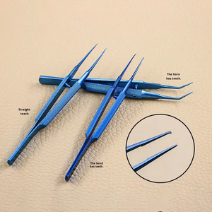 110mm hợp kim titan nhãn khoa kính hiển vi nhíp chính xác nền tảng kẹp thắt nút kẹp kẹp buộc kẹp mới - Product Image 1