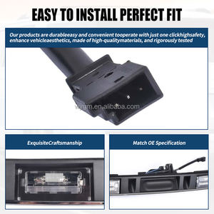 Poignée de trappe de <span class=keywords><strong>coffre</strong></span> arrière chromée avec lampe pour <span class=keywords><strong>Mini</strong></span> Cooper S R56 R57 R58 R59 R60 R61 2005-15 poignée de couvercle de garniture de hayon 51137074020 - Product Image 4