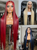Perruques Full Lace Wig cheveux naturels, perruques full Lace Wig Transparent HD, longues, 30 pouces, suisse, colle pour perruque Full Lace Wig, lot, vente en gros