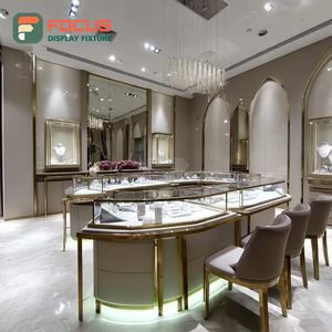 Sistema de Exhibición de Joyería de Lujo Personalizado, Panel de Vidrio Templado, Vitrina para Tienda de Marca - Product Image 4