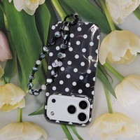 Étui de téléphone portable Samsung pour iPhone 11 12 13 14 15 16 17 Pro Max Air IMD TPU+PC, pochettes de téléphone pour Redmi Oppo avec bracelet