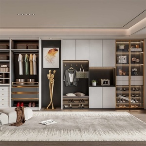 Armario Vestidor Moderno y Duradero con Diseño Plano, Puerta de Vidrio y Alta Calidad para Guardar <span class=keywords><strong>Ropa</strong></span>, Zapatos y Bolsos - Product Image 3