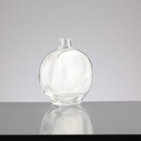 Recyclable 500ml Boule Forme Col Court Verre Spiritueux Liqueur Bouteille Paquet Vin Boisson Vodka Gin Brandy Bouteille
