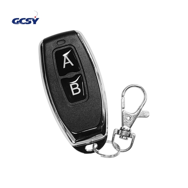 QIACHIP KT05-AB-4 433Mhz Remote Controller 2 Button Metal Remote Control Learning Code EV1527 Wireless Transmitter