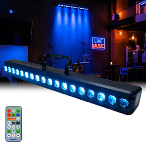 Barra de Luces LED RGB de 18x3W 3 en 1 con Control de Sonido DMX512, Iluminación de Escenario para Fiestas, Clubes, Bares, Bodas, <span class=keywords><strong>DJ</strong></span>, Discotecas - Product Image 1