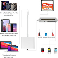 OTG 3 en 1multi CF lector de tarjetas escritor compatible tipo C USB hub TF lector de tarjetas SD para teléfono PC Tablet
