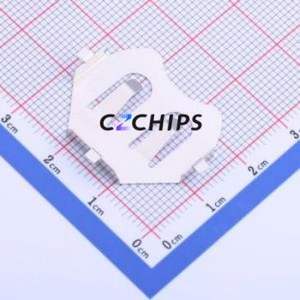 MY-2430-01 Button & Strip Battery Connector SMD Connector Battery Clip CR2430 Phosphor Bronze Nickel - Product Image 2