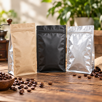 Sacs Doypack en Aluminium Écologiques avec Fermeture Zip, Anti-Humidité pour Emballage de Poudre de Café – Vente en Gros