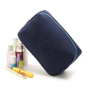 Toptan küçük düz makyaj çantaları taşınabilir neopren kozmetik torbası makyaj çantası