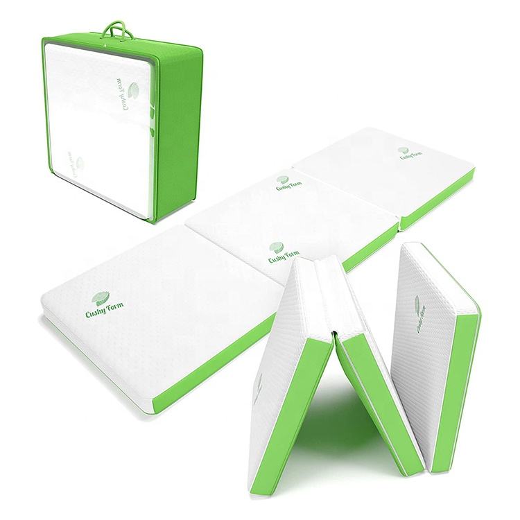 高品质柔软舒适可拆卸露营三段式折叠床垫可折叠泡沫床垫