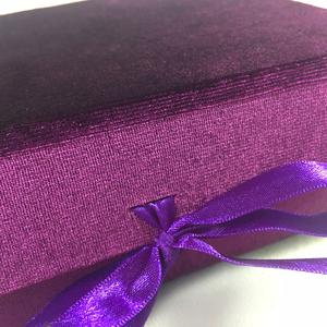 Cajas <span class=keywords><strong>de</strong></span> Regalo <span class=keywords><strong>de</strong></span> Boda <span class=keywords><strong>de</strong></span> Lujo, Hechas a Mano, <span class=keywords><strong>de</strong></span> Cartón <span class=keywords><strong>de</strong></span> Terciopelo Morado con Tapa Laminada - Product Image 5