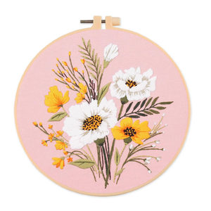 Kit Ponto Cruz Estampado Ponto Cruz Diy conjunto Bordado Starter Kit Conjunto Com Flores Plantas Padrão - Product Image 5