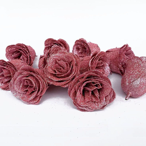 Fleurs noires paillettes Rose fleurs artificielles fraîches <span class=keywords><strong>Paillette</strong></span> pour bricolage décor mariage mariée Bouquet fête - Product Image 4