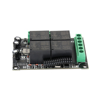 Interrupteur à distance sans fil RF intelligent multi-prises DC 12V/24V 10A 315/433 MHz 4 canaux avec récepteur