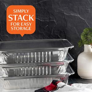 Rectangular Disposable Food <b>Containers</b> Aluminium <b>Foil</b> Pan Tin Trays Steamtable Gastronomy <b>Foil</b> Pan With Lid - Product Image 5