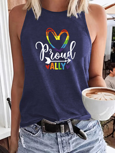 <span class=keywords><strong>Camiseta</strong></span> sin mangas LGBTQ Rainbow Heart Gay Pride para <span class=keywords><strong>mujer</strong></span> - Product Image 5