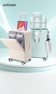 <span class=keywords><strong>Valise</strong></span> à ouverture frontale multifonctionnelle en vente flash - 20/24 pouces, avec serrure TSA et roulettes silencieuses - Product Image 6