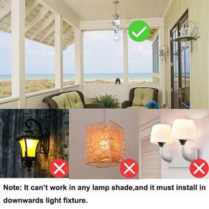 Prise de lumière de capteur de mouvement PIR, adaptateur de support d'ampoule de lampe intelligente E27 support de lampe de capteur infrarouge marche/arrêt automatique - Product Image 4