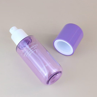 Offre Spéciale de 30ml Bouteille de pulvérisation en plastique PET transparent en forme de capsule Bouchon à vis à brouillard fin Emballage personnalisé pour lotion 50ml 100ml