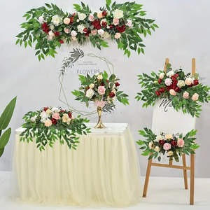 Plante artificielle en tissu de soie, <span class=keywords><strong>eucalyptus</strong></span>, elaeagnus angustifolia, saule, feuilles de gladiolus artificielles, fleurs <span class=keywords><strong>d</strong></span>'intérieur - Product Image 3