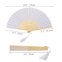 Éventail pliable en papier de bambou vierge, technique de gravure artistique personnalisée, pour cadeaux de mariage, vente en gros